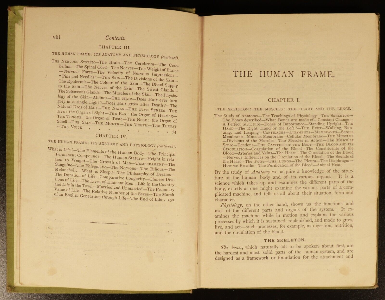 c1893 Human Body & Marvellous Structure Antique Medical & Health History Book