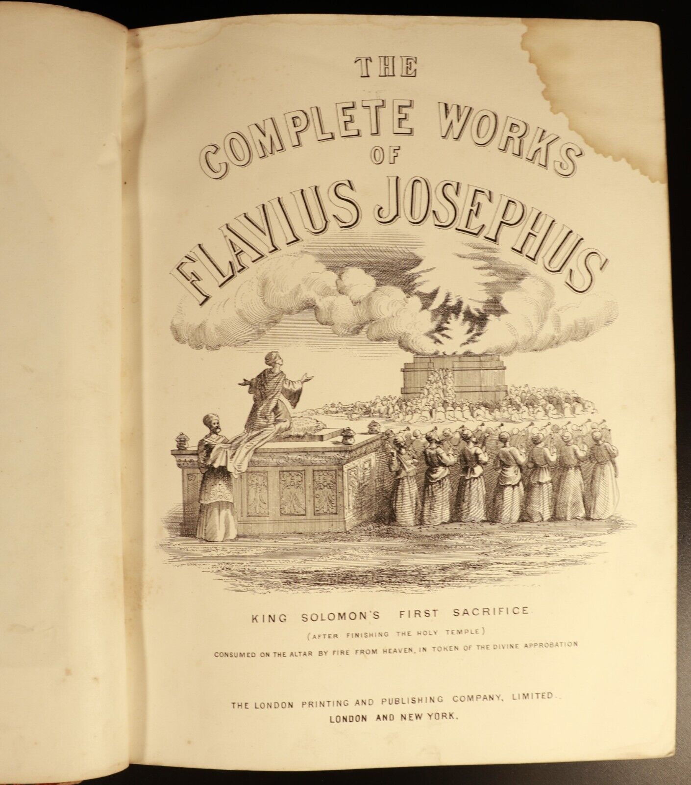 c1870 Works Of Flavius Josephus History Of The Jews Antique Jewish History Book