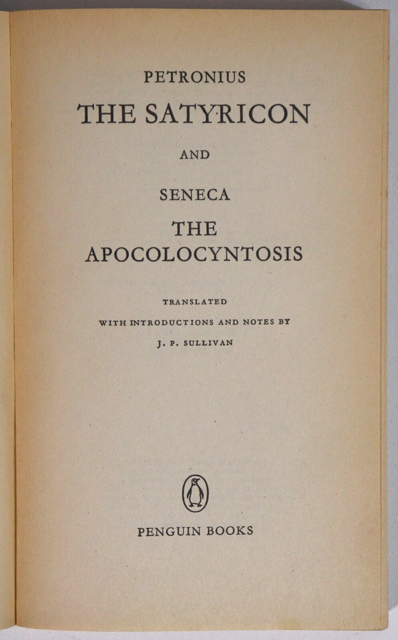 1981 Petronius The Satyricon Vintage Latin Fiction Paperback Book