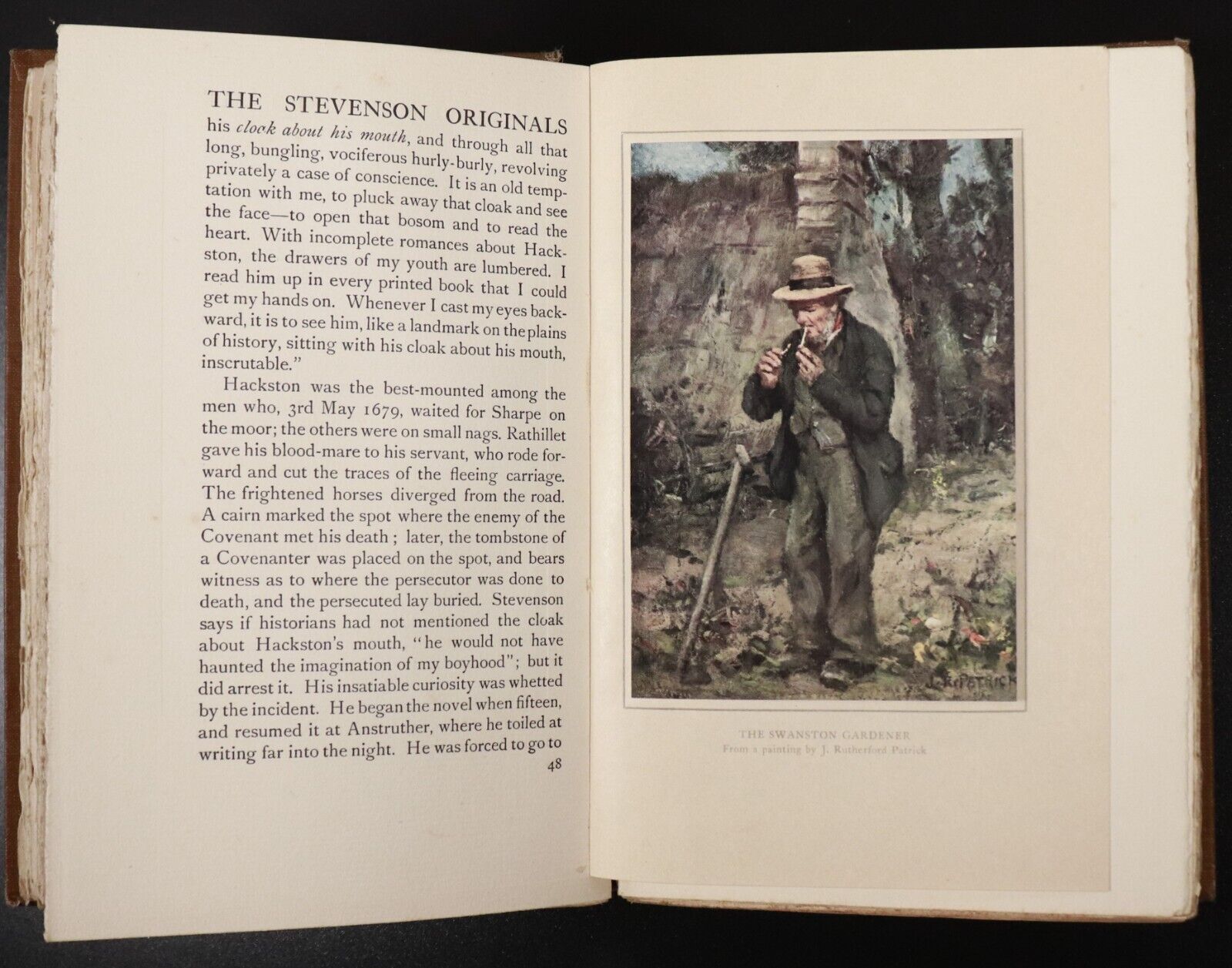 1912 The Robert Louis Stevenson Originals by B. Blantyre Simpson History Book