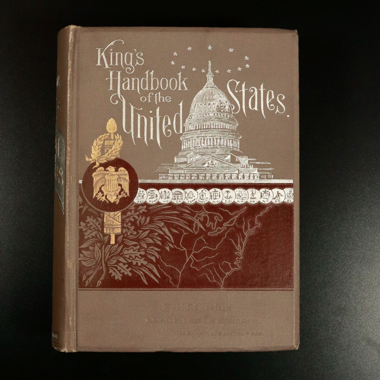 1891 King's Handbook Of The United States Antiquarian American History Book USA