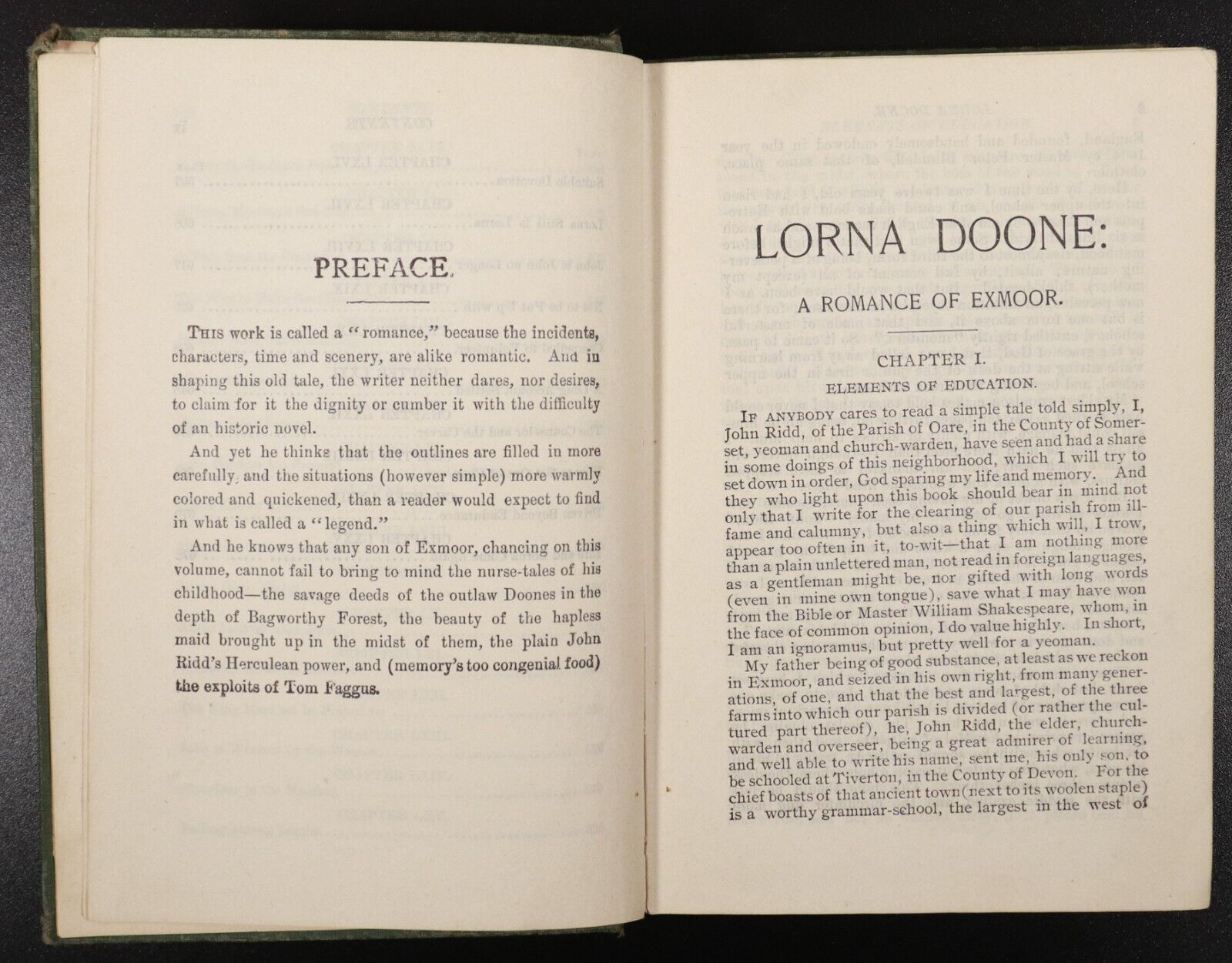 c1900 Lorna Doone Romance Exmoor by R.D. Blackmore Antique Classic Fiction Book