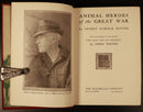 1927 Animal Heroes Of The Great War WW1 Military History Book by E.H. Baynes-5