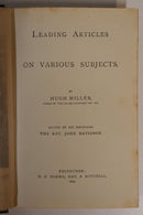 1890 Leading Articles Various Subjects Hugh Miller Antique Scottish History Book-3