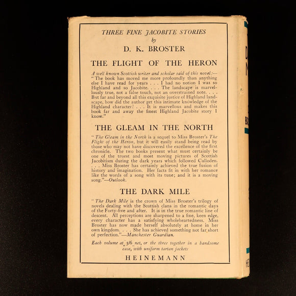 The Dark Mile by D.K. Broster 1930 Antique British Fiction Book Early Edition