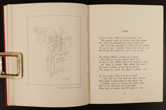 1916 Ginger Mick & 1917 Glugs Of Gosh CJ Dennis Australian Literature Books