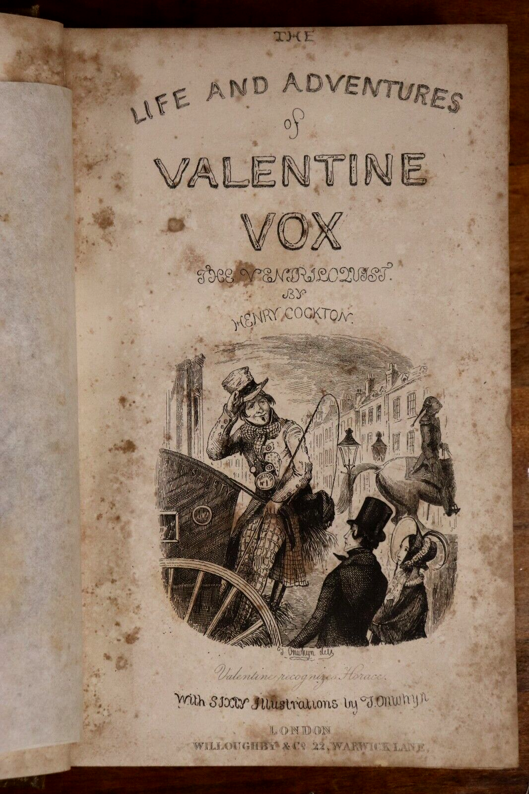 c1885 Valentine Vox: The Ventriloquist by H. Cockton Antique Fiction Book - 0