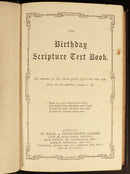 c1880 The Birthday Scripture Text Book Antiquarian Religious Reference Book-7