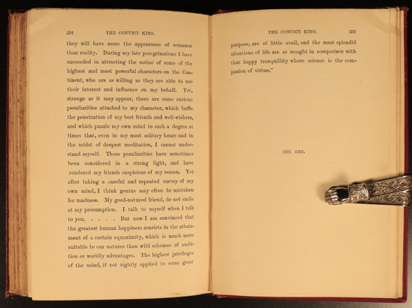 1891 The Convict King Jorgen Jorgenson Australian Convict History Book JF Hogan