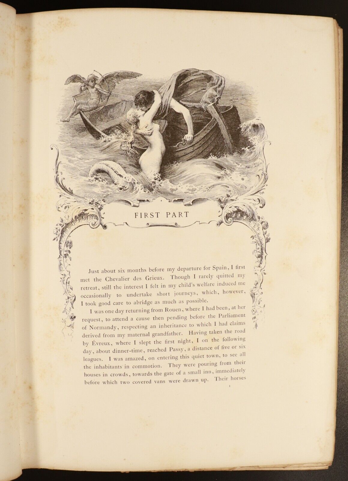 1890 History Of Manon Lescaut by The Abbe Prevost Antique Art & History Book