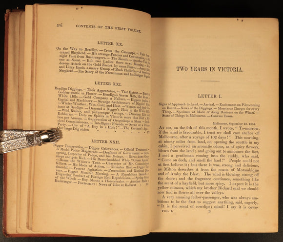 1855 Land Labour & Gold by W. Howitt Antiquarian Australian History Books 2vol