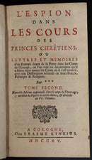 1710 4vol L'Espion dans les Cours des Princes Chretiens French Antiquarian Books-3