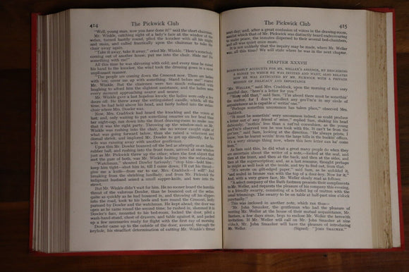 c1930 The Pickwick Club by Charles Dickens Antique Classic Literature Book