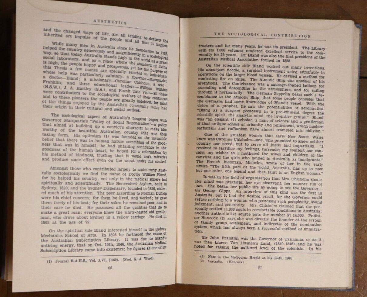 1949 Australian Aestheticism by DH Rankin Scarce 1st Edition Australian Art Book