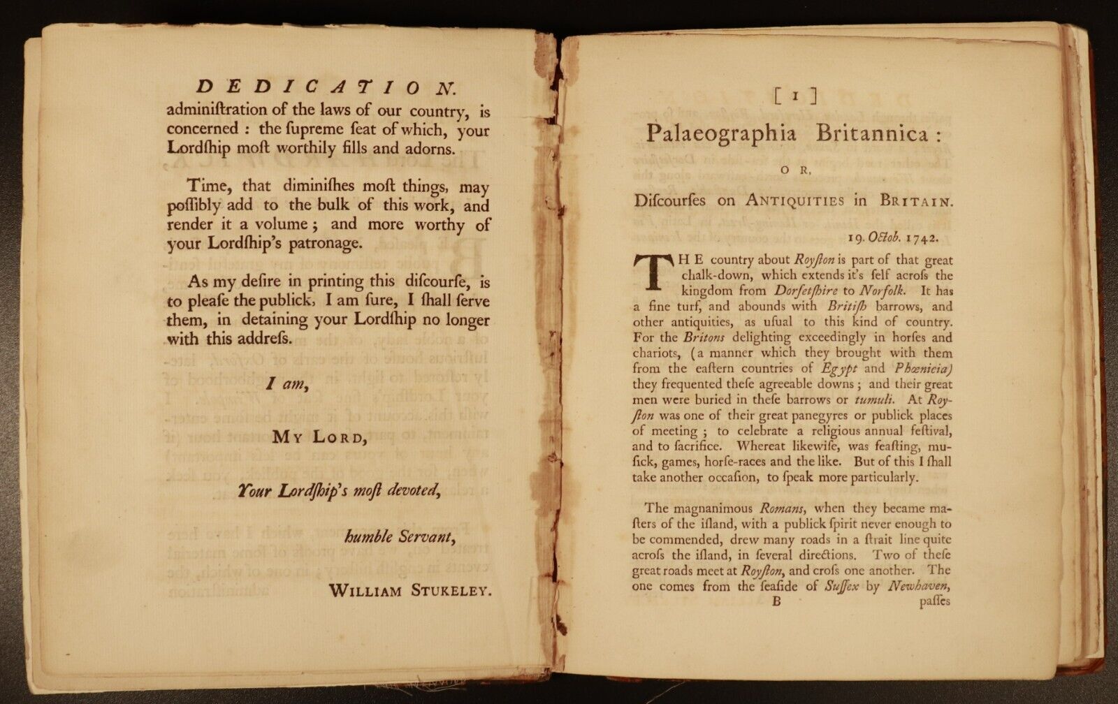 1743 Palaeographia Britannica Discourses On Antiquities Britain Antiquarian Book