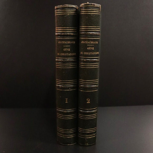 1854 2vol Le Genie Du Christianisme by de Chateaubriand Antique History Books