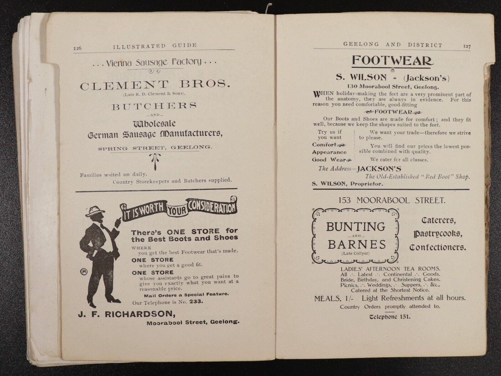 1908 Illustrated Guide To Geelong & District Australian Antique History Book