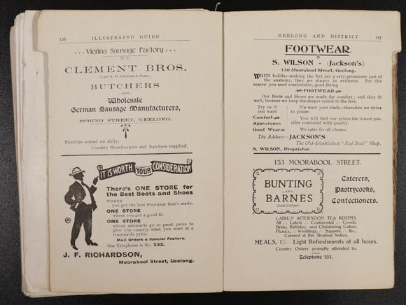 1908 Illustrated Guide To Geelong & District Australian Antique History Book