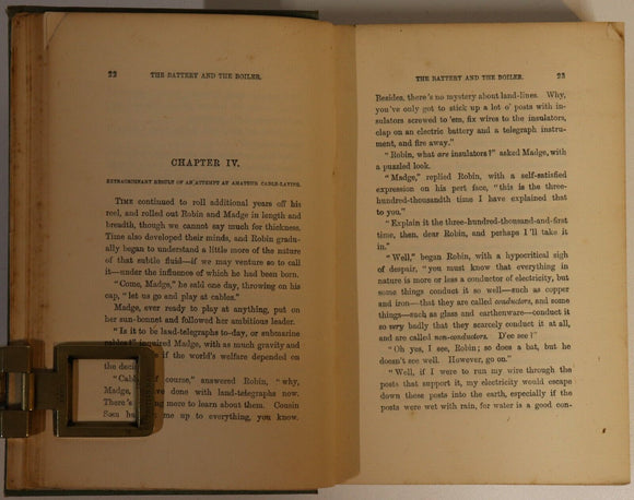 c1910 The Battery & The Boiler by R.M. Ballantyne Antique Adventure Fiction Book