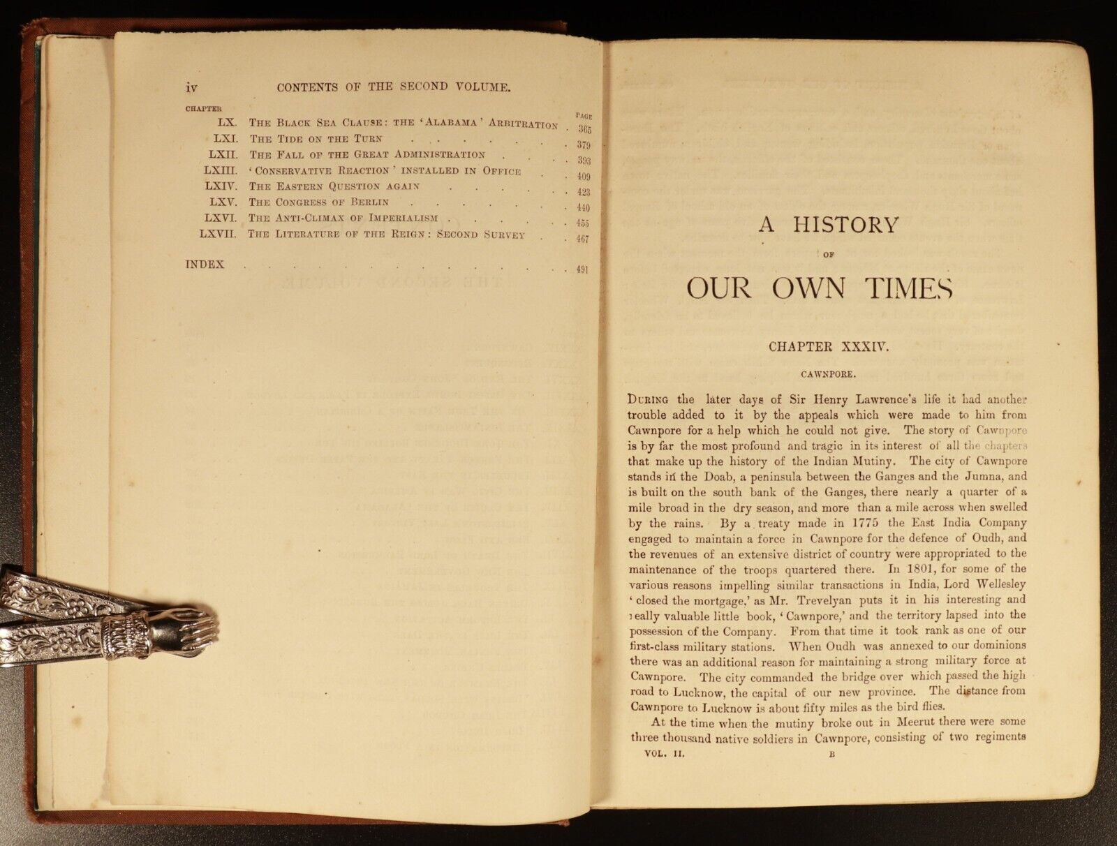 1881 A History Of Our Own Times by J McCarthy Vol. 2 Antique History Book Au. Ed