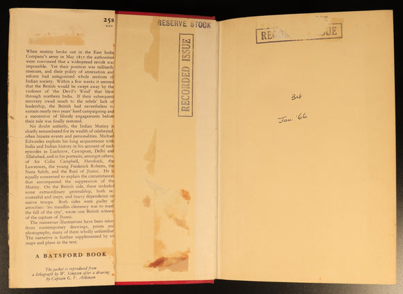 Battles Of The Indian Mutiny by Michael Edwardes 1963 Military History Book