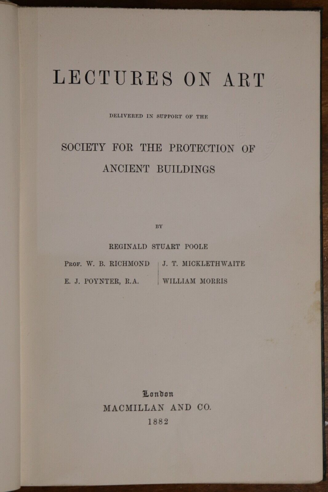 1882 Lectures On Art by Reginald Poole Antique Art & Architecture History Book - 0