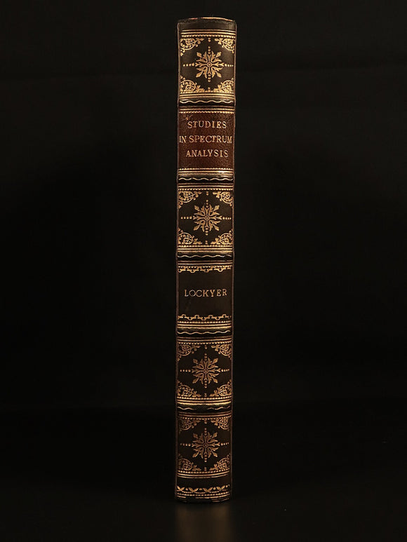 1894 Studies In Spectrum Analysis by JN Lockyer Antique Science Reference Book