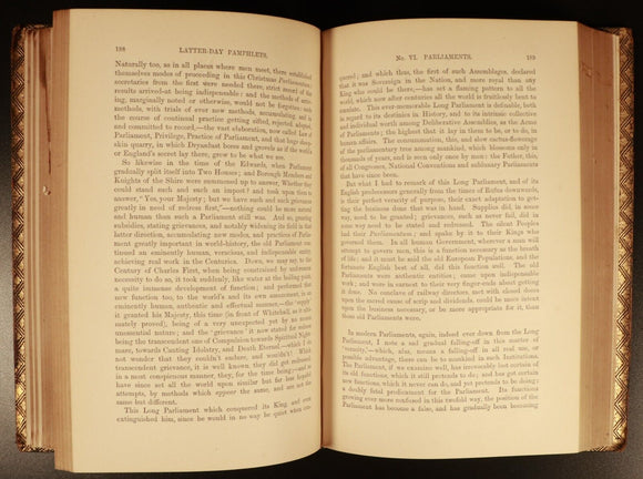 1885 Latter Day Pamphlets & Kings Of Norway Antique History Book Thomas Carlyle
