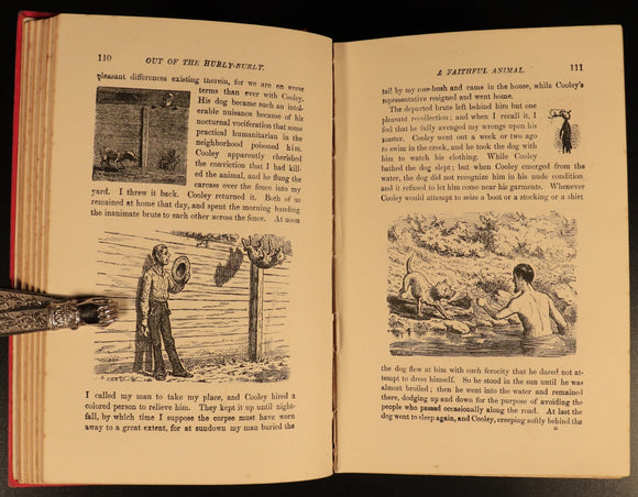 c1900 Out Of The Hurly-Burly by Max Adeler Antique American Fiction Book