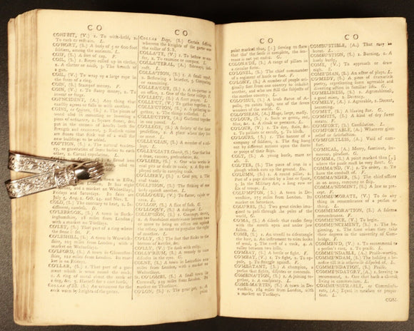 1753 Pocket Dictionary or Complete English Expositor Rare Antiquarian Book 1st