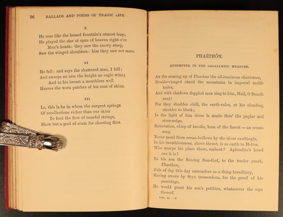 1909 Poems by George Meredith 2 Volume Antique British Poetry Book Set