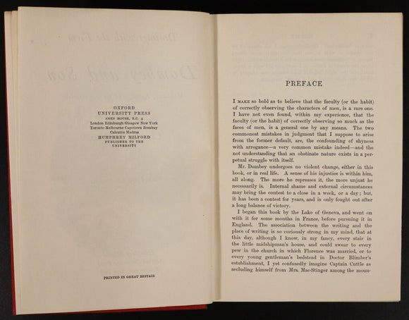 c1920 Dombey & Son by Charles Dickens Antique British Fiction Book Fireside