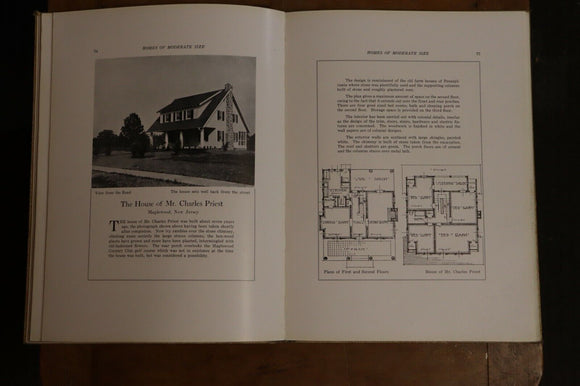 1921 Dalzell's Homes Of Moderate Size 1st Ed Antique American Architecture Book