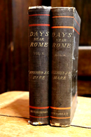 1884 2vol Days Near Rome by Augustus Hare Antique Roman History Book Set-1