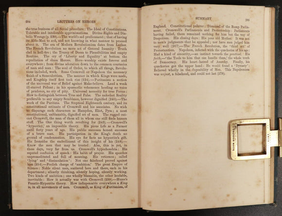 1907 Heroes Hero Worship & Heoric In History by Thomas Carlyle Antique Book