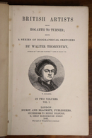 1861 British Artists From Hogarth To Turner by Walter Thornbury Antique Art Book-2