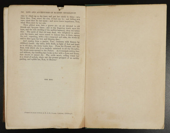 1922 Martin Chuzzlewit by Charles Dickens Antique Classic Literature Book 2