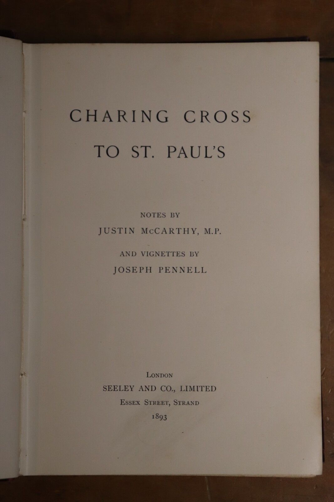 1893 Charing Cross To St Paul's by J McCarthy Antique British History Book