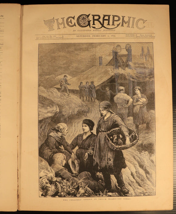 The Graphic Illustrated Weekly Newspaper Jan to Jun 1873 British History Book