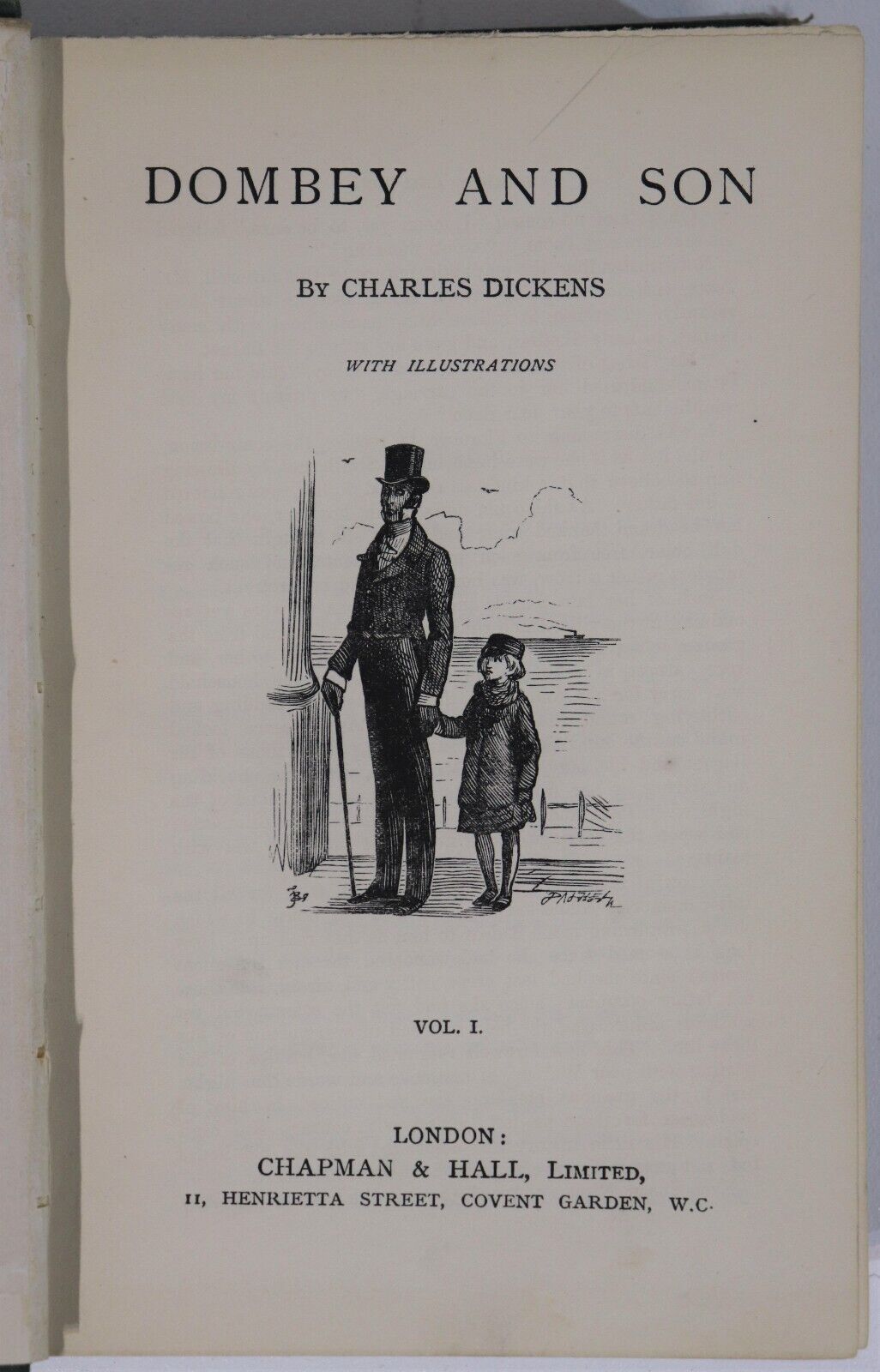 c1879 2vol Dombey And Son by Charles Dickens Antique British Fiction Book Set