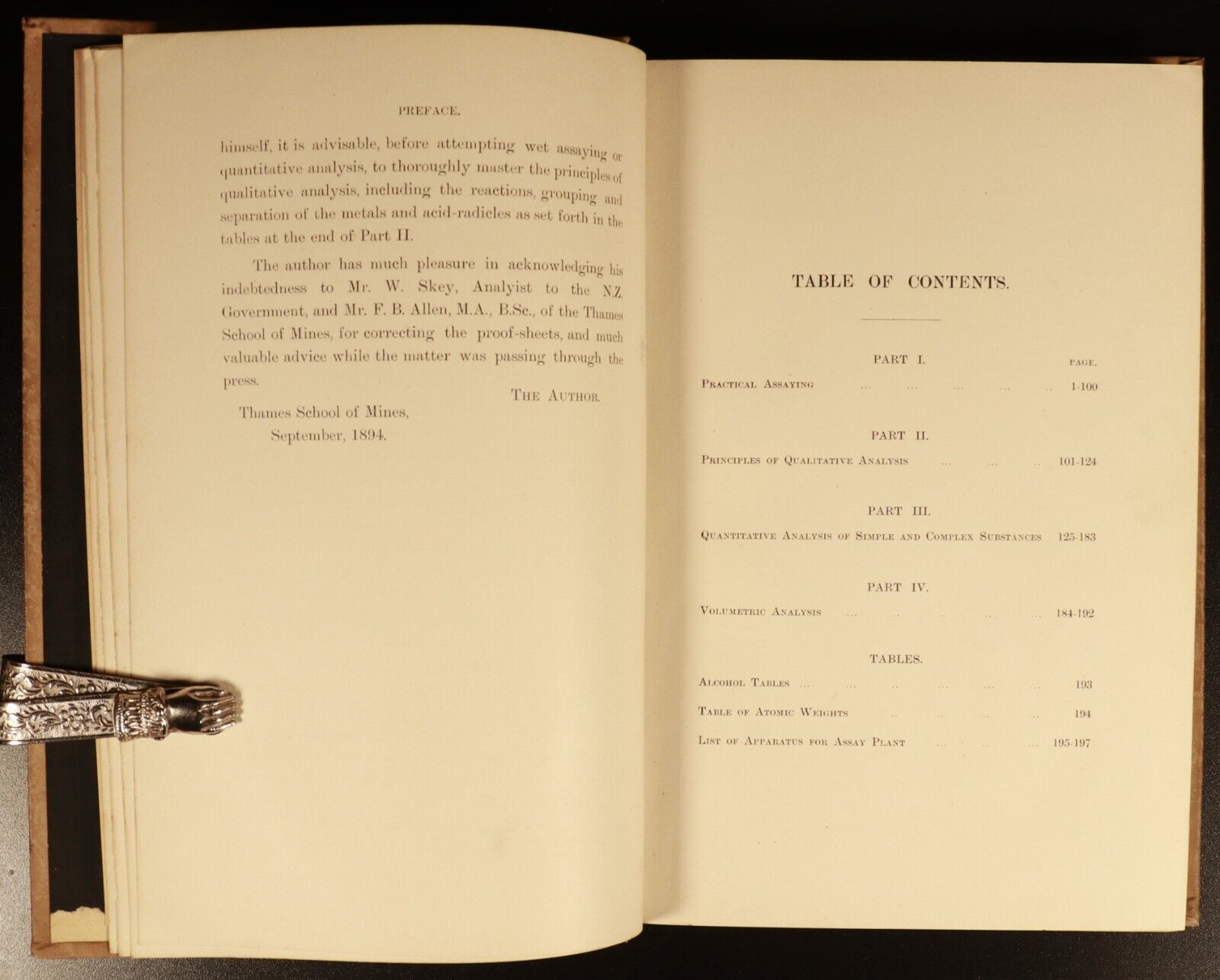 1896 Assaying & Practical Chemistry by J Park Antique Gold Mining Reference Book