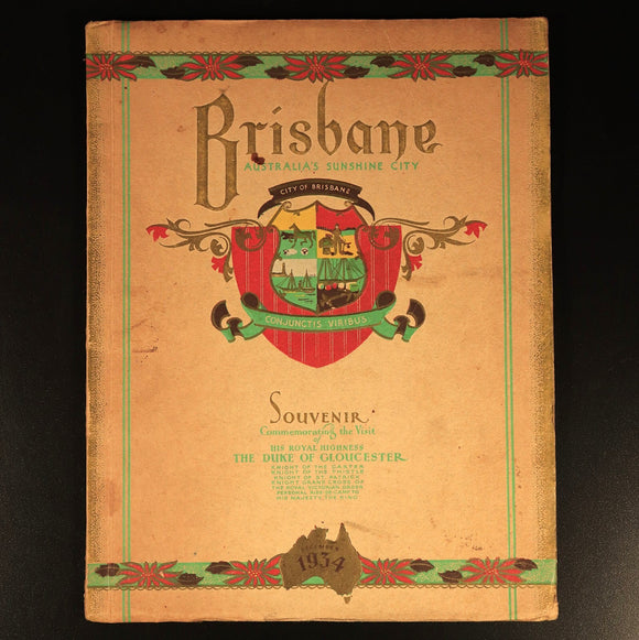 Brisbane Australia's Sunshine City Souvenir 1934 Australian Tourism & Photo Book