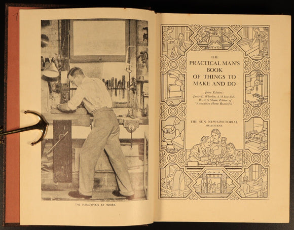 Practical Man's Book Of Things To Make & Do c1936 Antique Reference Book