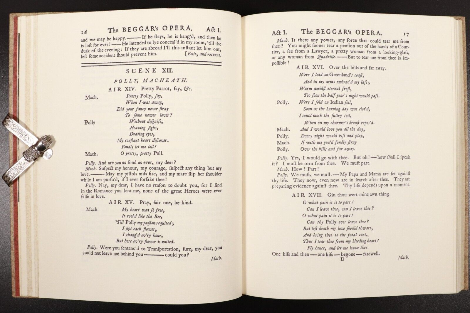 1961 The Beggars Opera by John Gay 1729 Edition Reprint Vintage Theatre Book