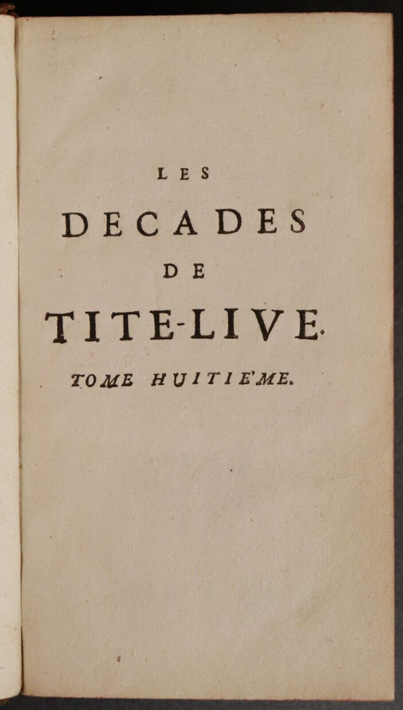 1722 Les Decades De Tite-Live Traduction Du Ruyer Roman History Antique Book