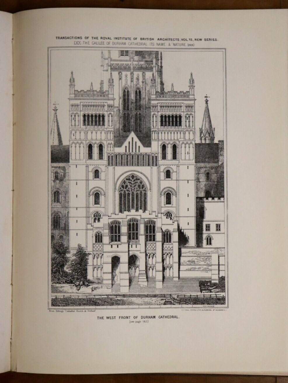 1890 Royal Institute British Architects Transactions Antique Architecture Book