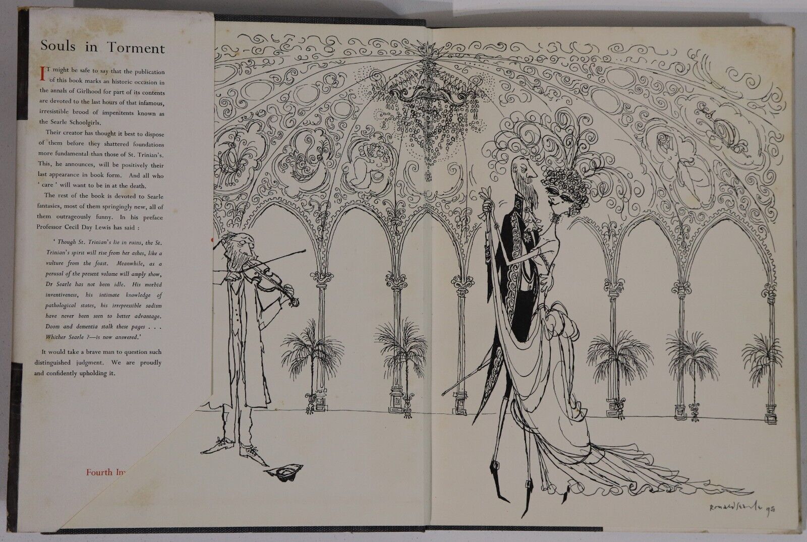 1954 Souls In Torment by Ronald Searle Satirical Cartoon & Art Book