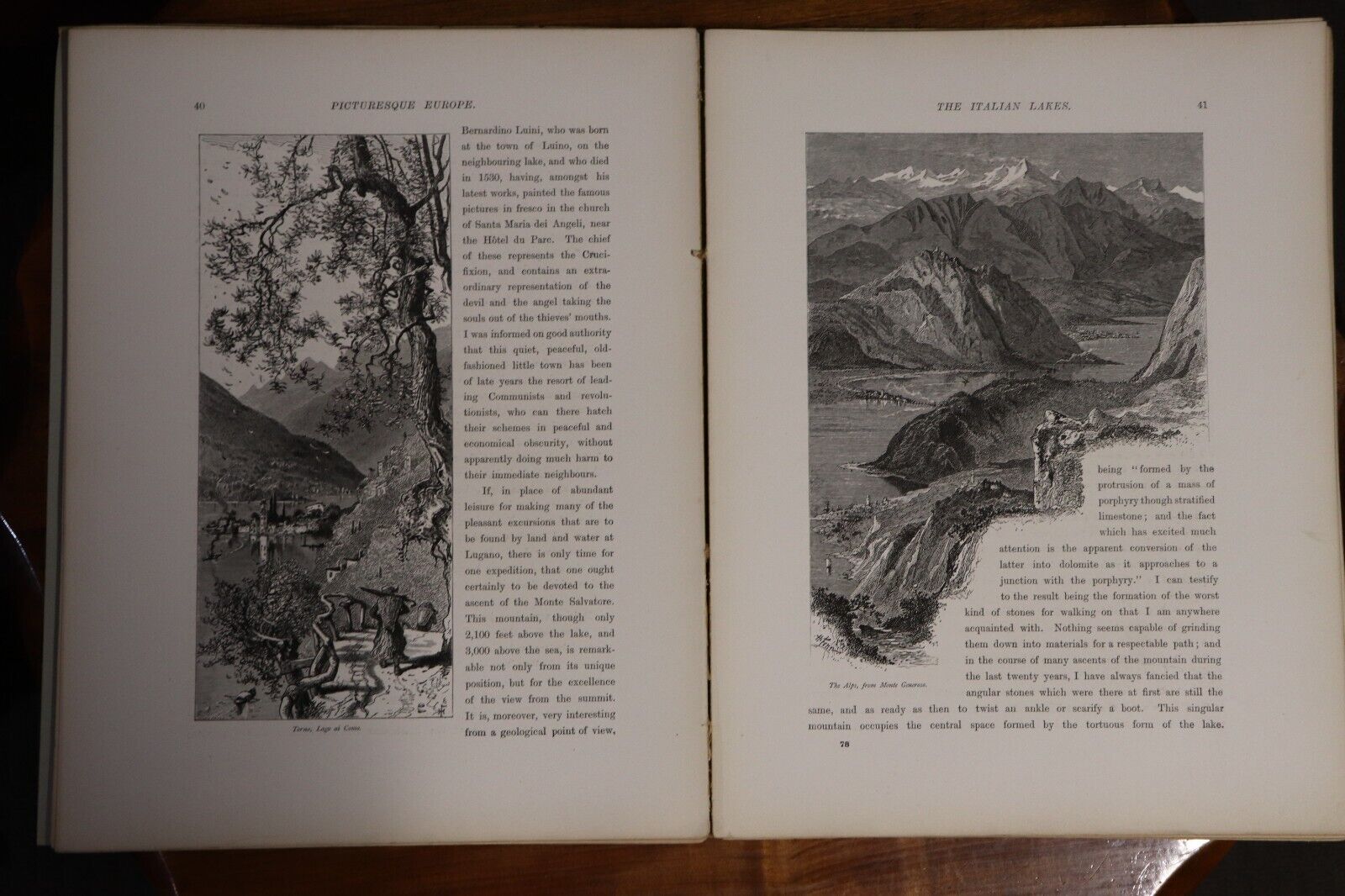 c1875 Picturesque Europe - Division 9 Antiquarian Engravings Plates Book