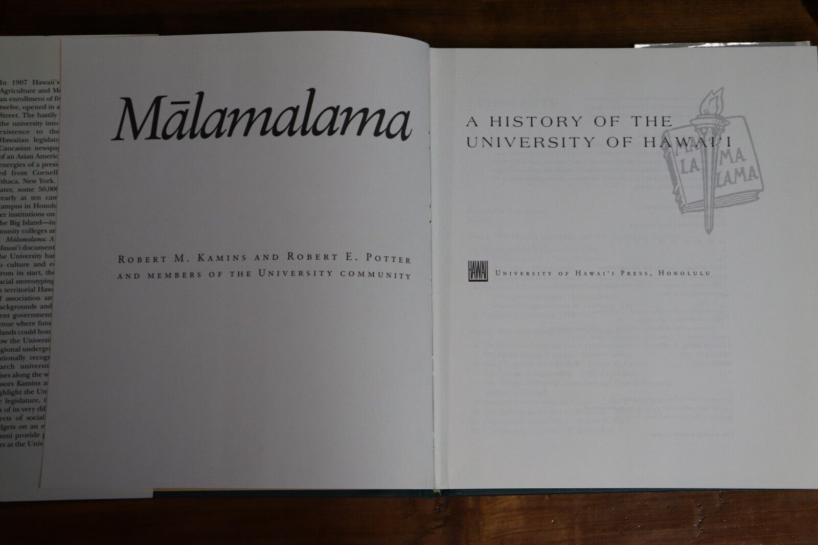 1998 Malamalama: History Of University Of Hawaii American History Book