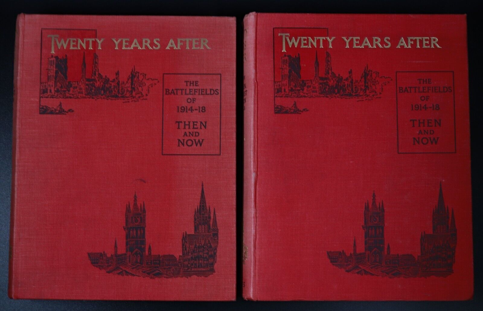 1936 2vol Twenty Years After Battlefields Of WW1 Then & Now Military Books Anzac